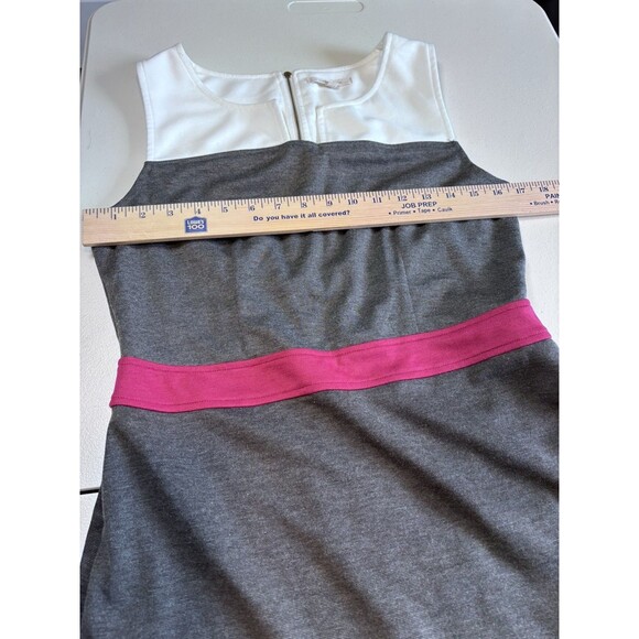 41 Hawthorn Sloane Colorblock Ponte Sheath Gray,White and Pink Dress Size M - Picture 5 of 10
